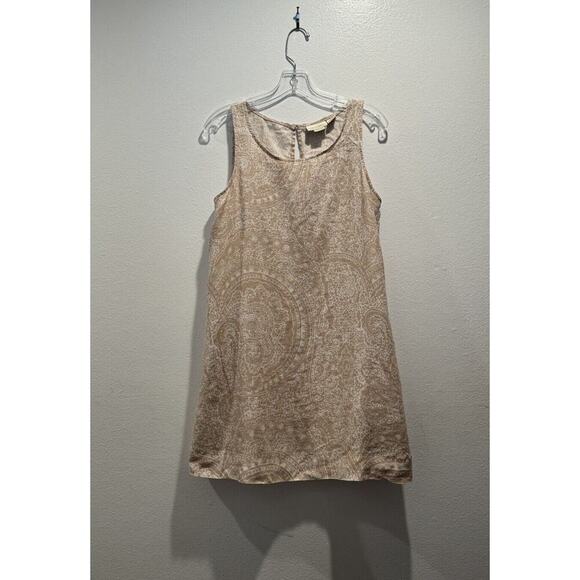 Cynthia Rowley Size Small Linen Dress Pockets Medallion Paisley Print Resort - Picture 2 of 9